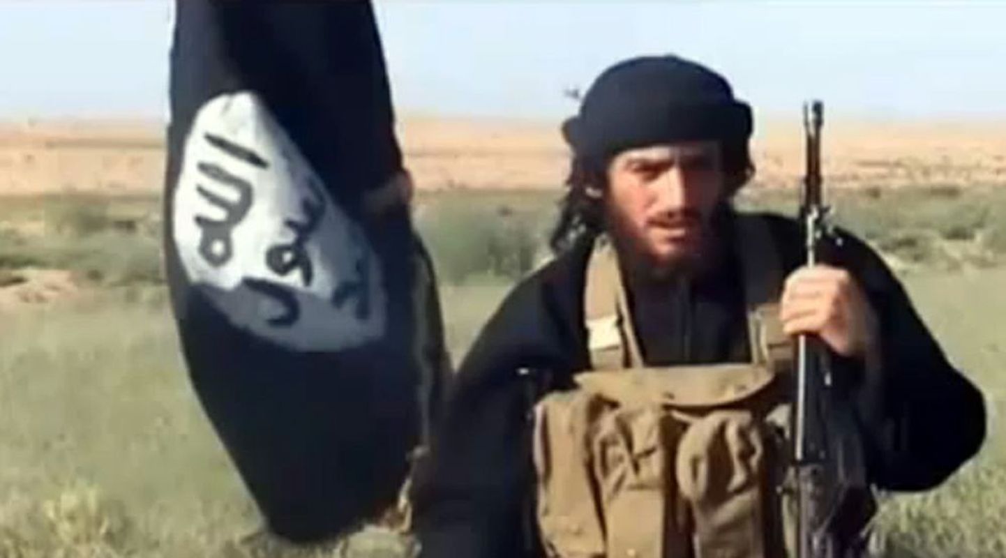 Videokaader Islamiriigi endisest pressiesindajast Abu Mohammad al-Adnani al-Shamist, kes hukkus Süürias
