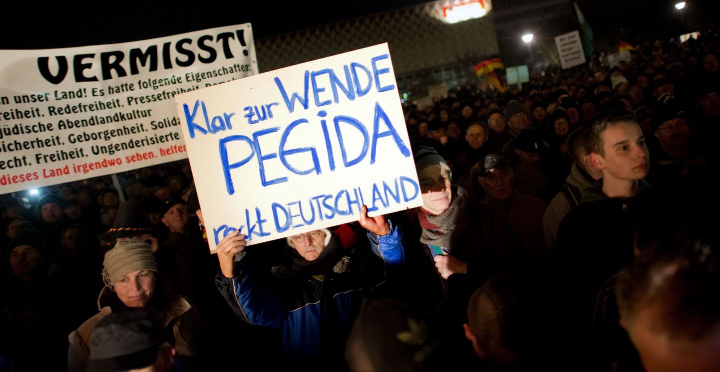 PEDIGA poolehoidjate demonstratsioon Dresdenis 8. detsembril.
