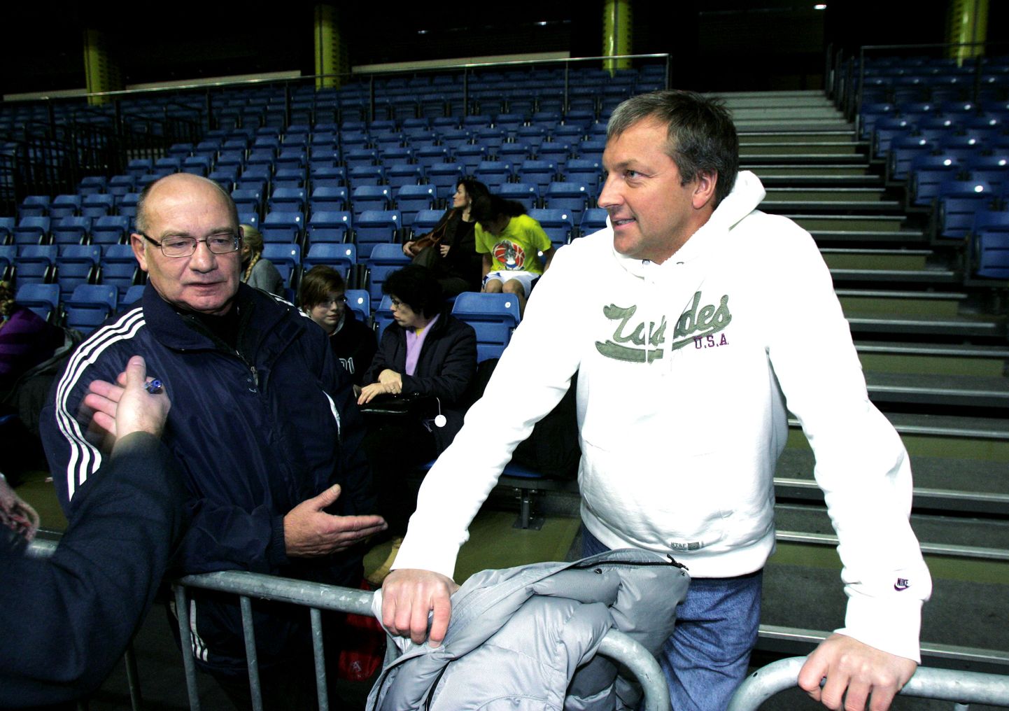 Korvpallikoondise peatreener Tiit Sokk (paremal) ja naiste koondise loots Jaanus Levkoi.
