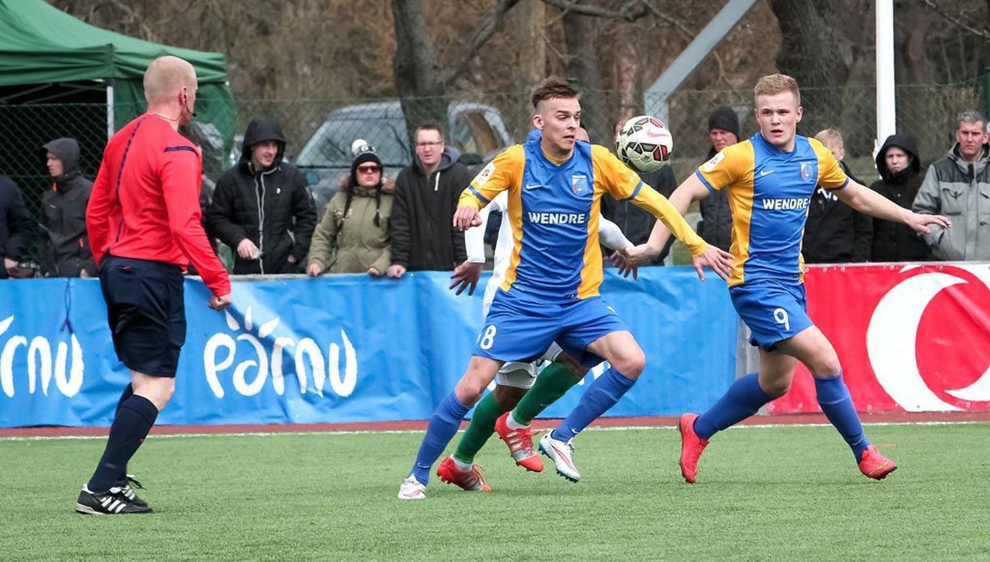 Jalgpalli Premium liigas võõrustab Pärnu Linnameeskond Nõmme Kalju FC-d.