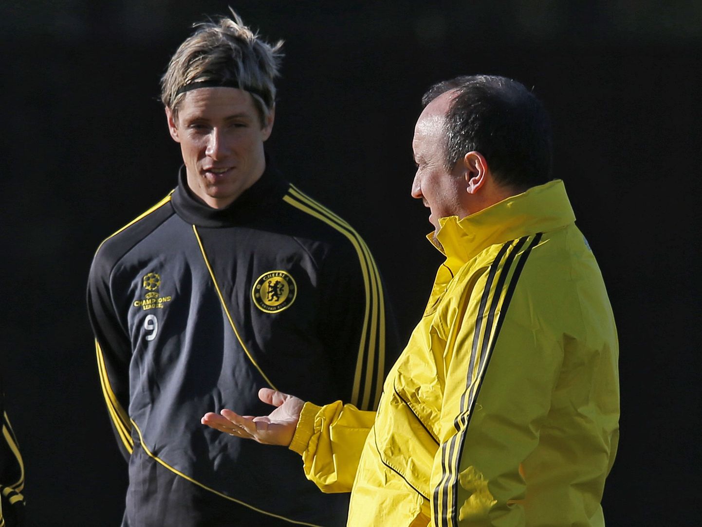 Rafael Benitez (paremal) ja Fernando Torres.