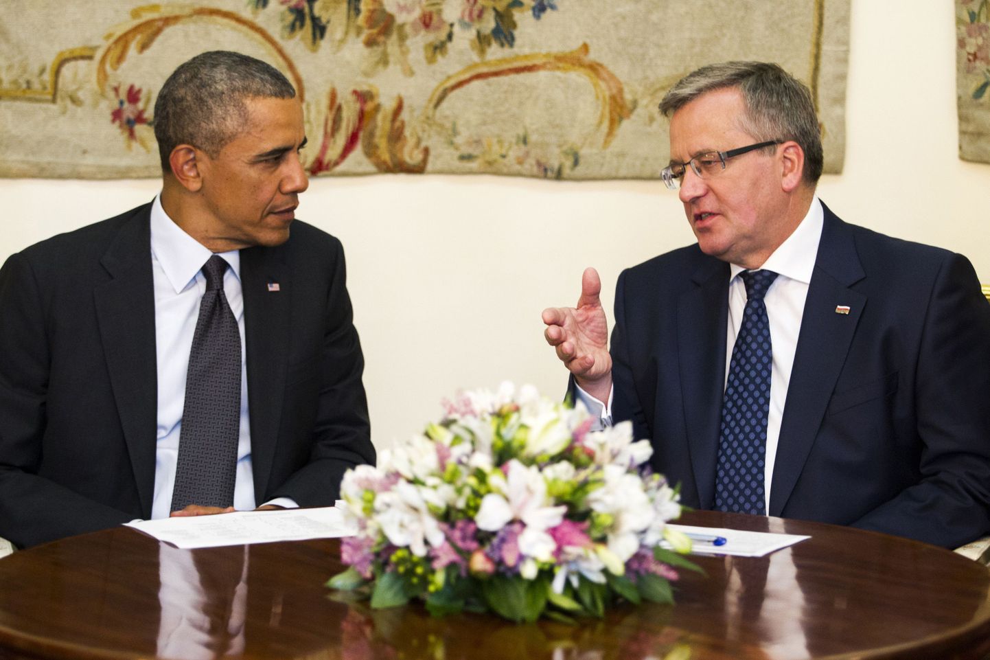 USA president Barack Obama vestlemas Poola president Bronislaw Komorowskiga Varssavis.