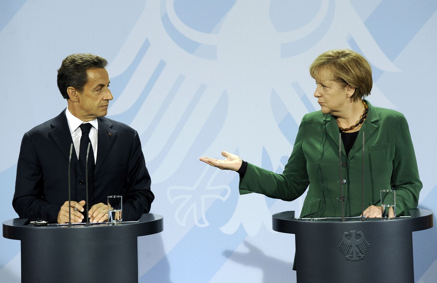 Ангела Меркель и Николя Саркози.