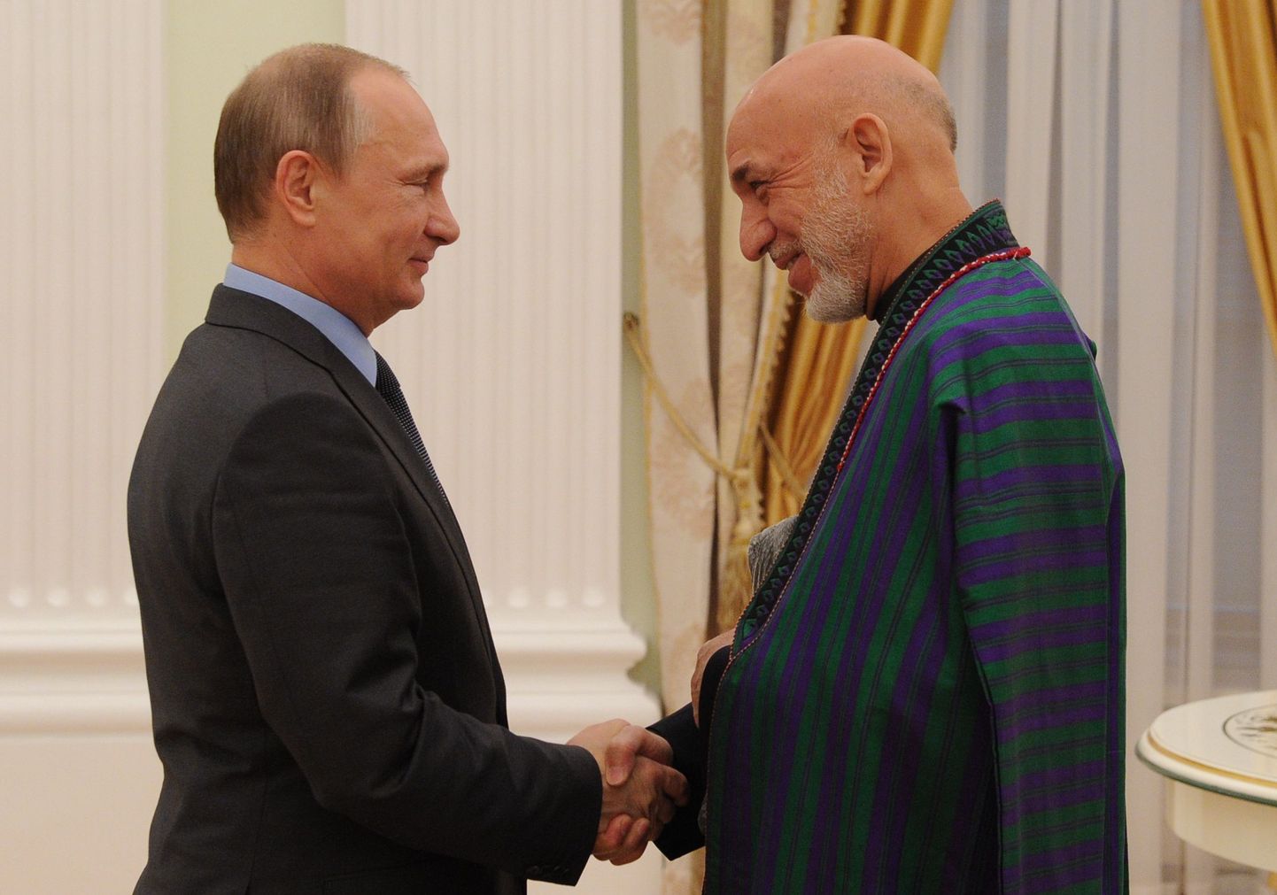Vladimir Putin ja Afganistani endine president Hamid Karzai.