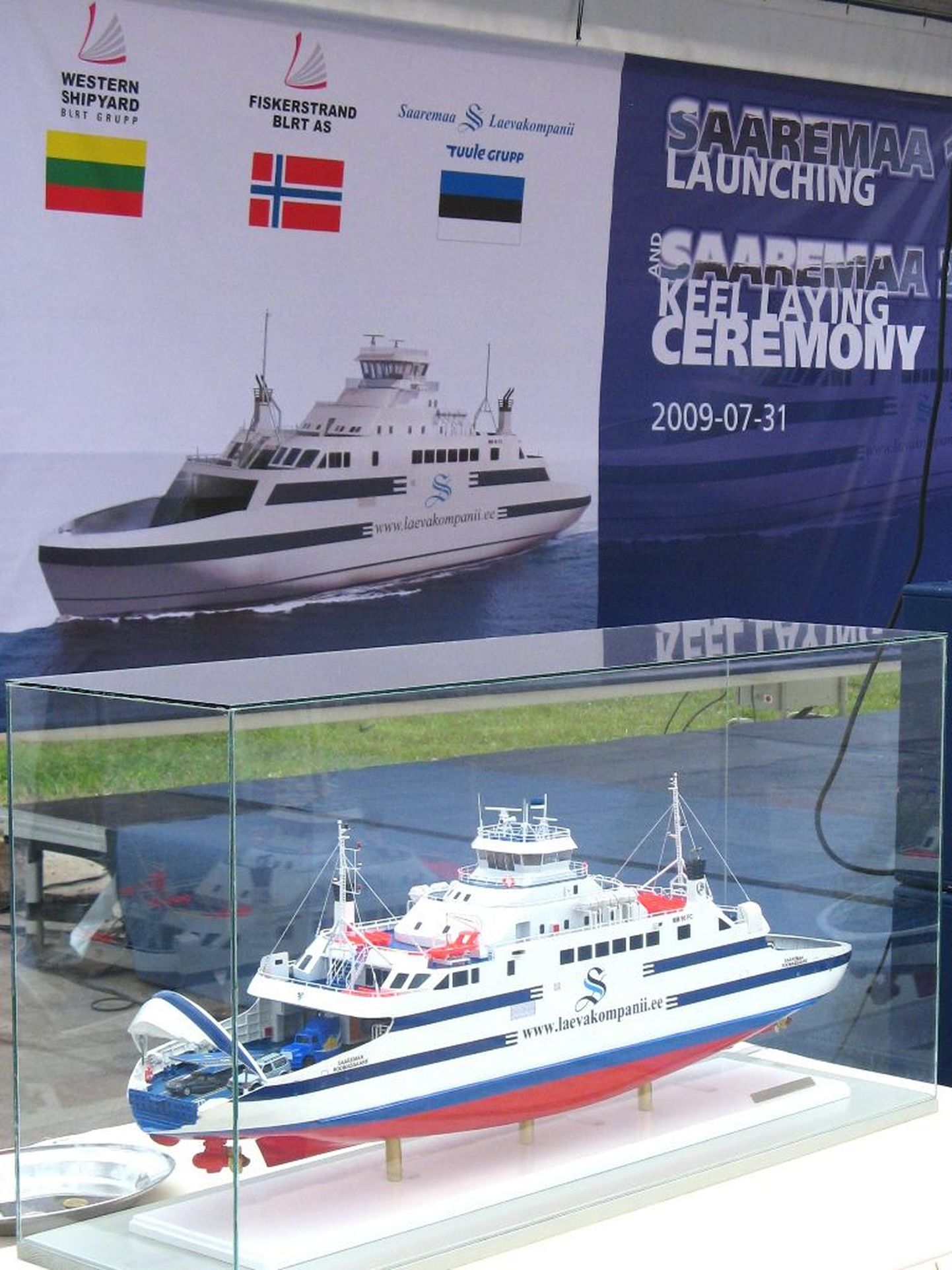 Saaremaa Laevakompanii uute reisiparvlaevade makett.
