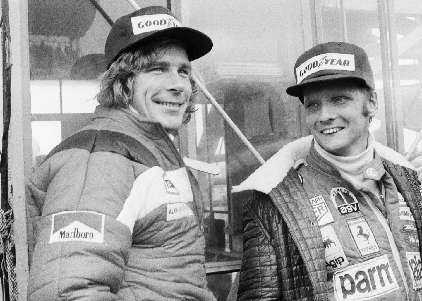 James Hunt (vasakul) ja Niki Lauda 1976. aastal