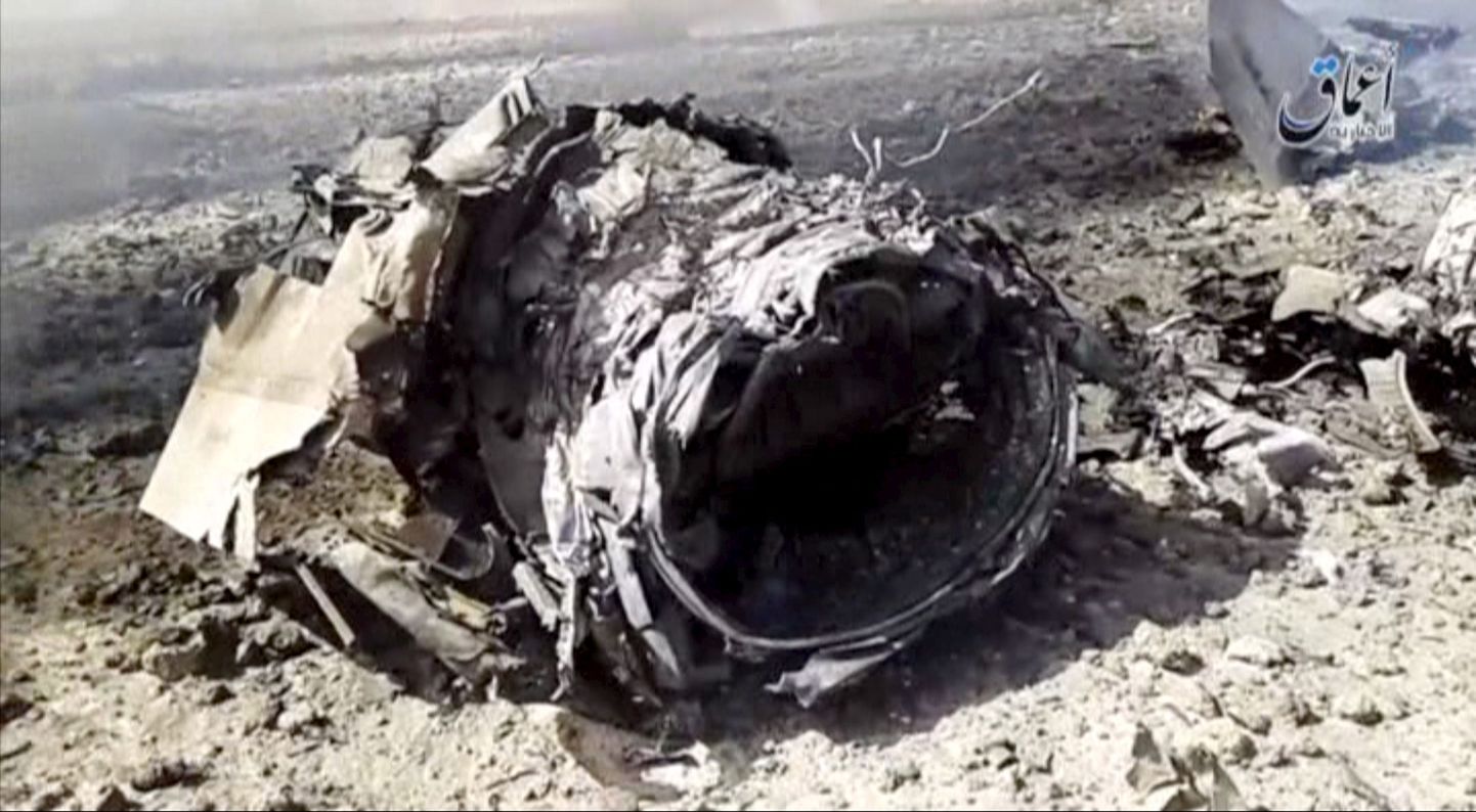 Damascuse lähedal seni teadmata põhjustel alla kukkunud lennuki vrakk
