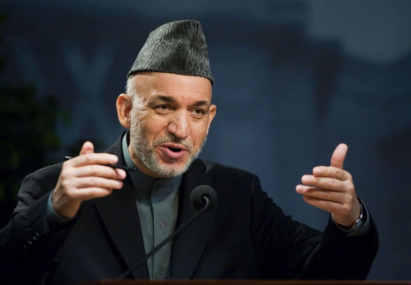 Afganistani president Hamid Karzai..