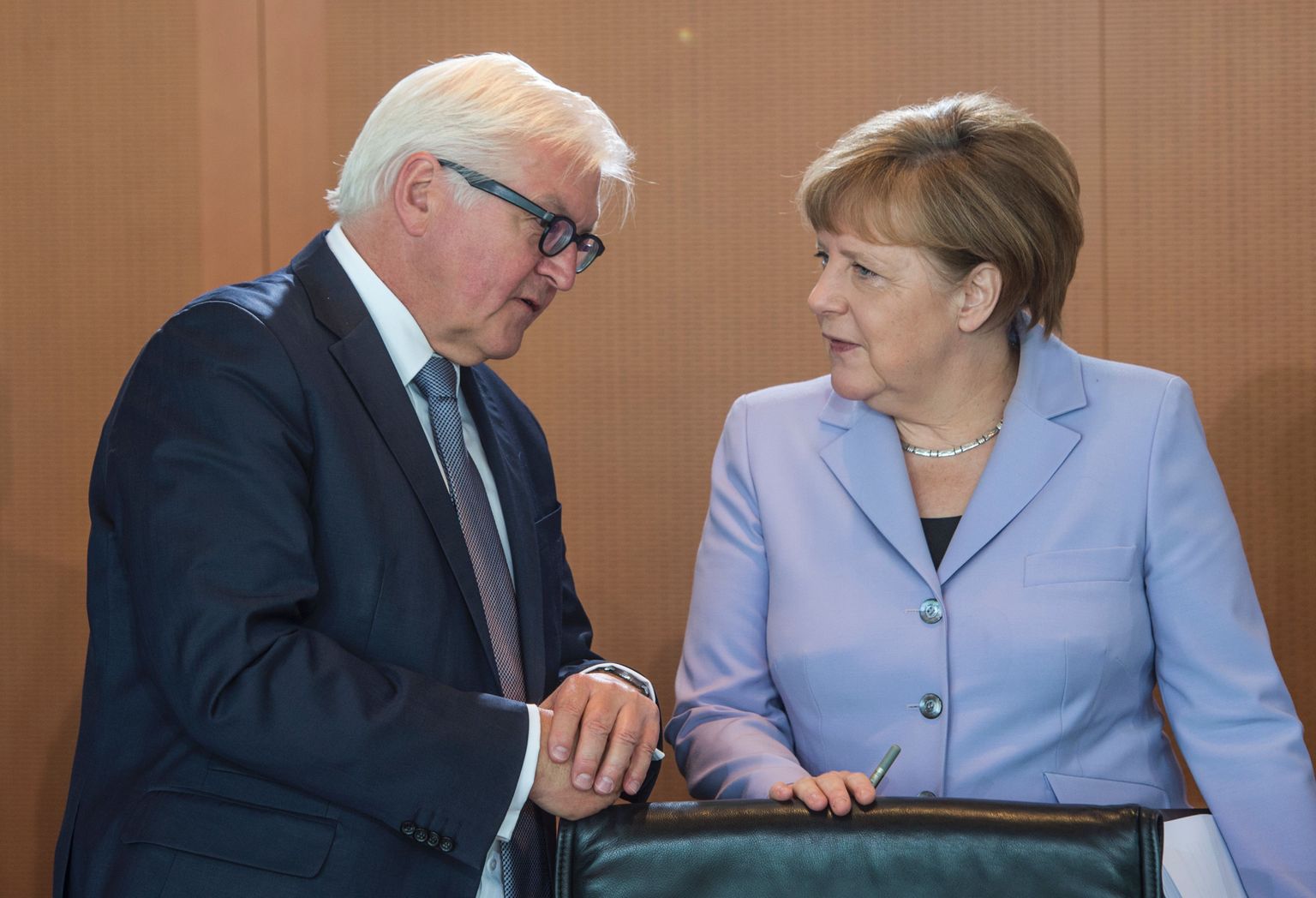 Saksamaa liidukantsler Angela Merkel ja riigi välisminister Frank-Walter Steinmeier selle aasta maikuus.