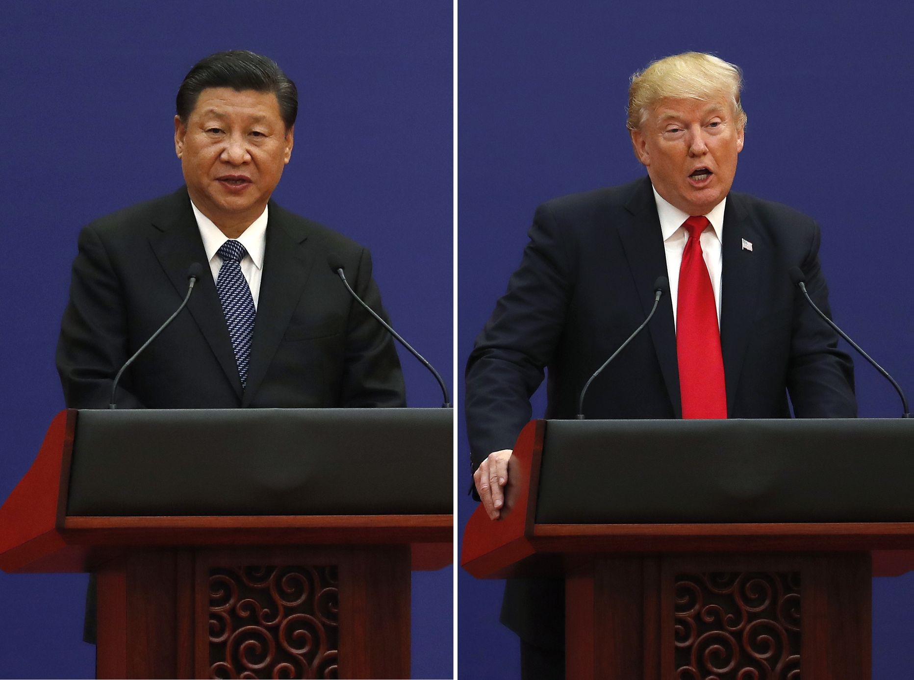 Xi Jinping ja Donald Trump.