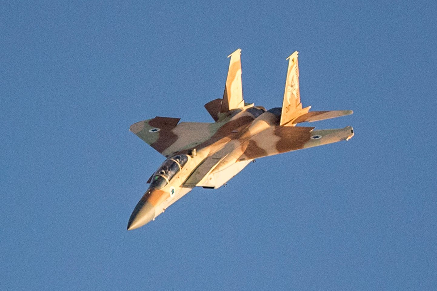 Iisraeli hävituslennuk F-15.