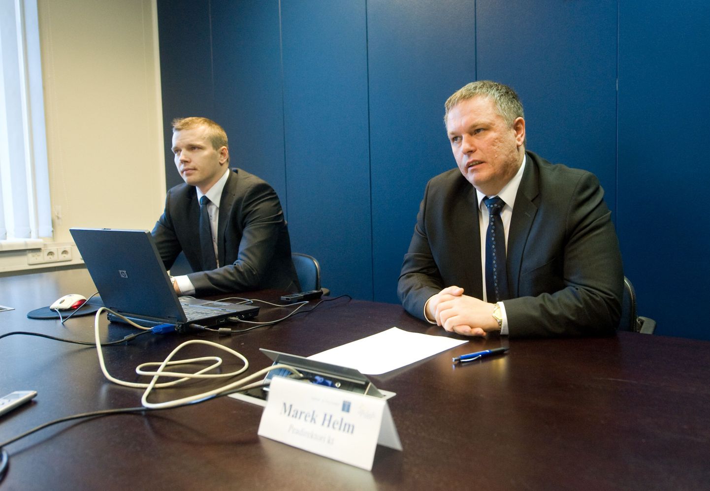 Vasakult peadirektori asetäitja Egon Veermäe ja peadirektor Marek Helm.