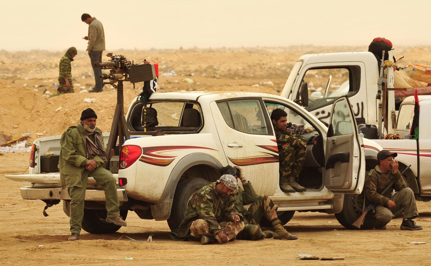 Ливийские повстанцы.