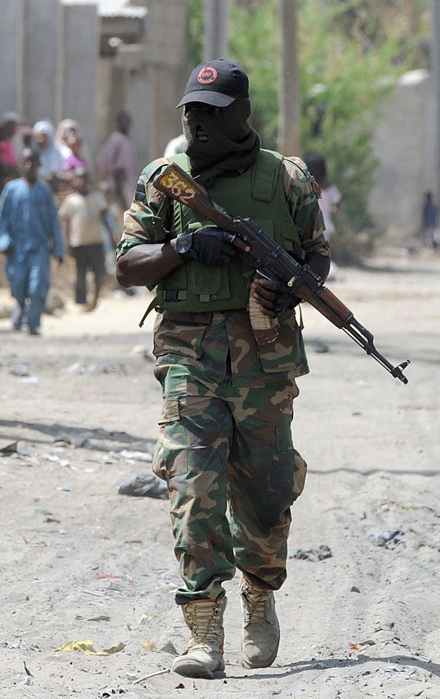 Nigeeria valitsusvägede sõdur Borno osariigis.