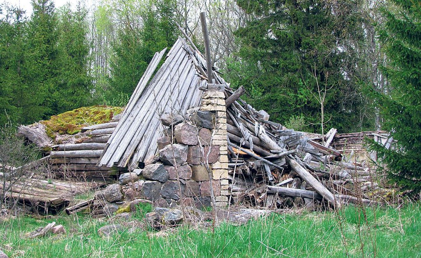 Mõnjama talu varemed - mööbel peksti puruks või viidi minema, maja langes ehitusmaterjali hankijate ohvriks.
