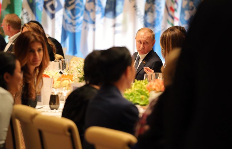 Vene president Vladimir Putin G20 õhtusöögi ajal. Foto: Mikhail Klimentyev/TASS/Scanpix