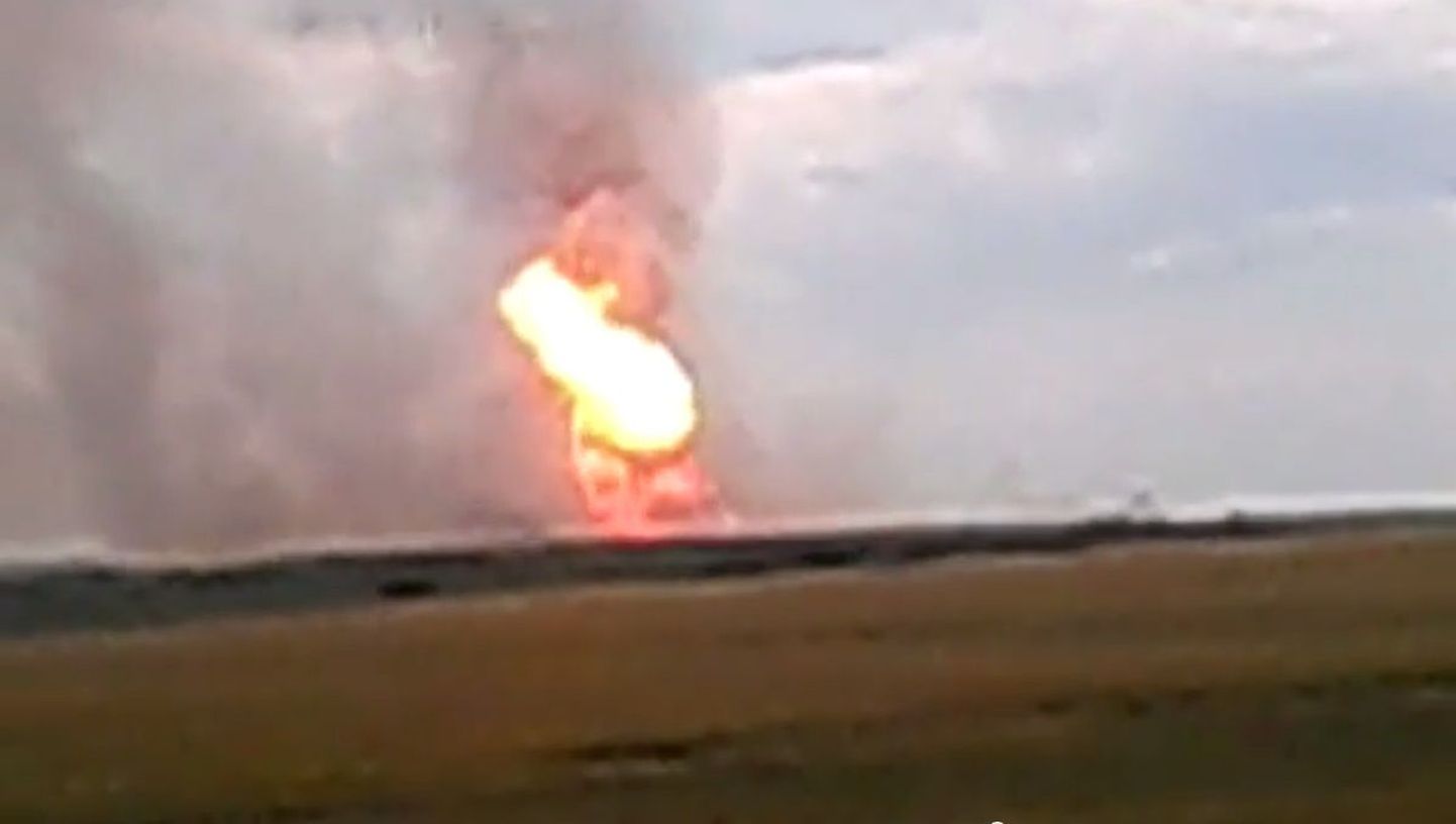 Взрыв на газопроводе Уренгой – Помары – Ужгород в Полтавской области Украины.