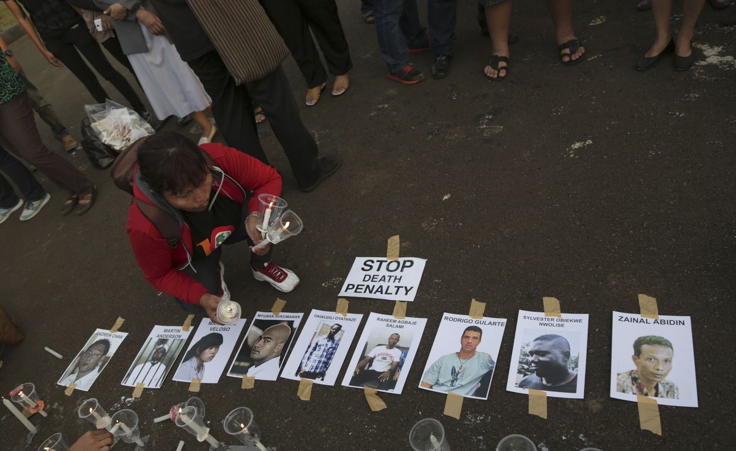 Indoneesia aktivistid protesteerimas surmanuhtluse vastu