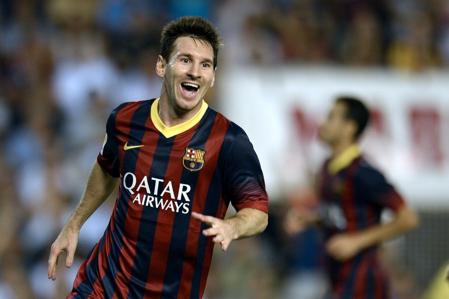 Нападающий испанского футбольного клуба «Барселона» Лионель Месси сделал хет-трик за полчаса игрового времени в матче третьего тура чемпионата Испании с «Валенсией».