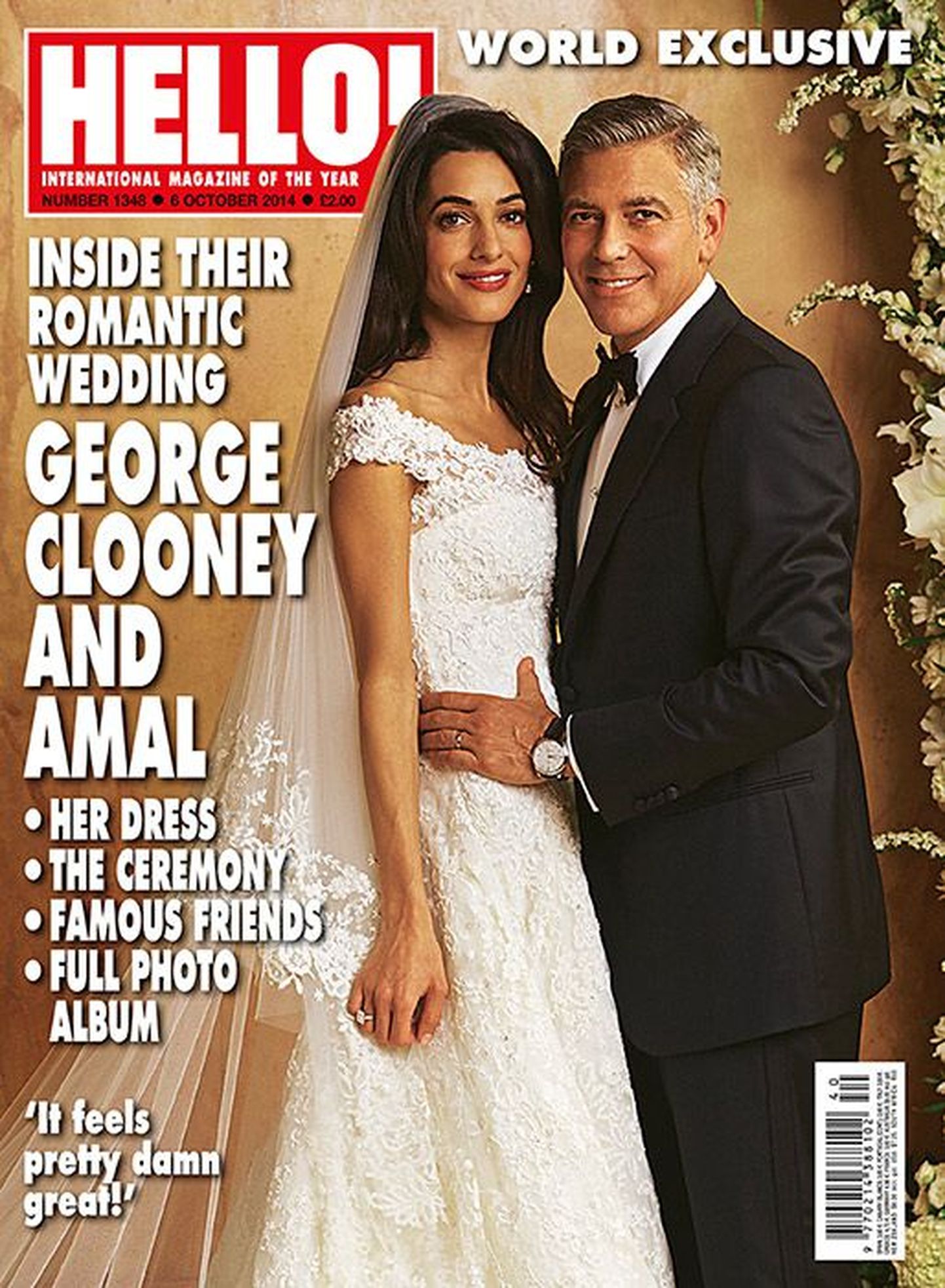 George Clooney ja Amal Alamuddin ajakirja Hello! kaanel