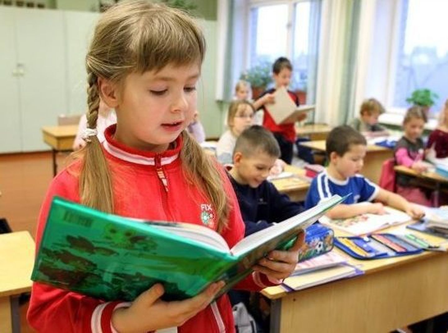 Первоклассники одной из эстонских школ.
