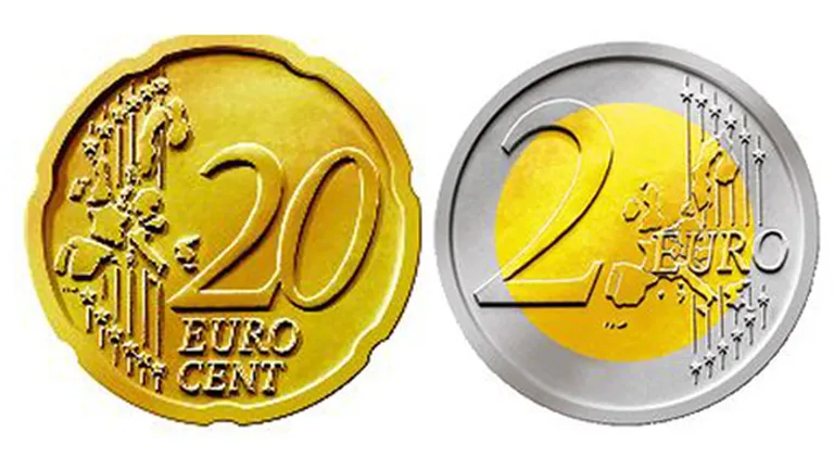 Ilustratīvs foto: Vācijas eiro monētas 