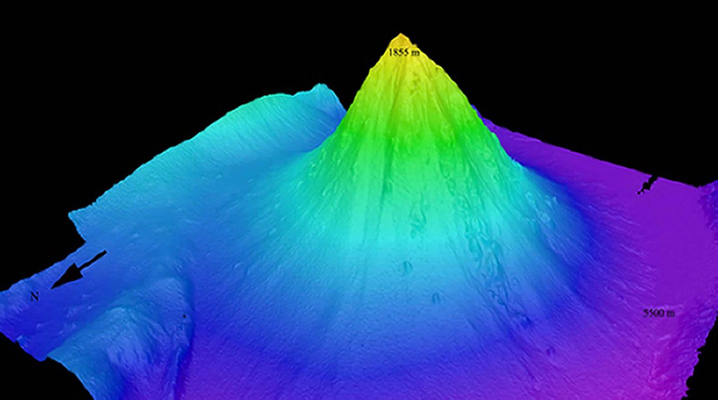 NOAA arvutijoonis veealusest Kawio Barat vulkaanist