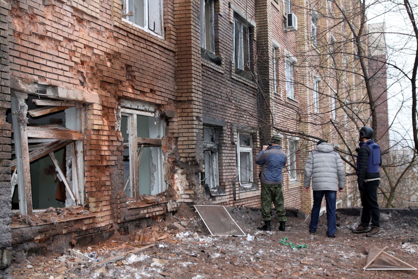 Purustatud Donetski hooned.