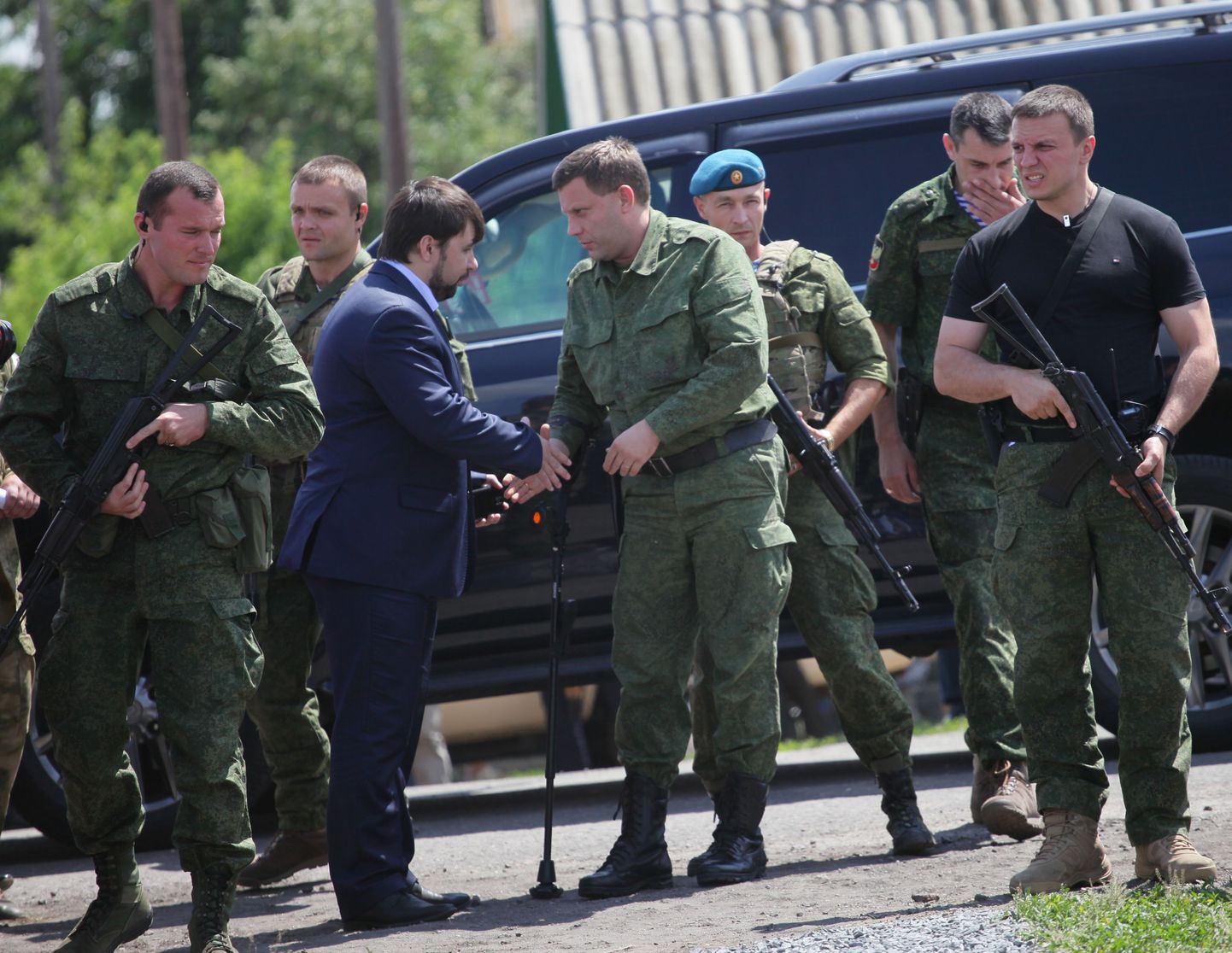Deniss Pušilin kohtumas niinimetatud Donetski rahvavabariigi juhi Oleksandr Zahhartšenkoga.