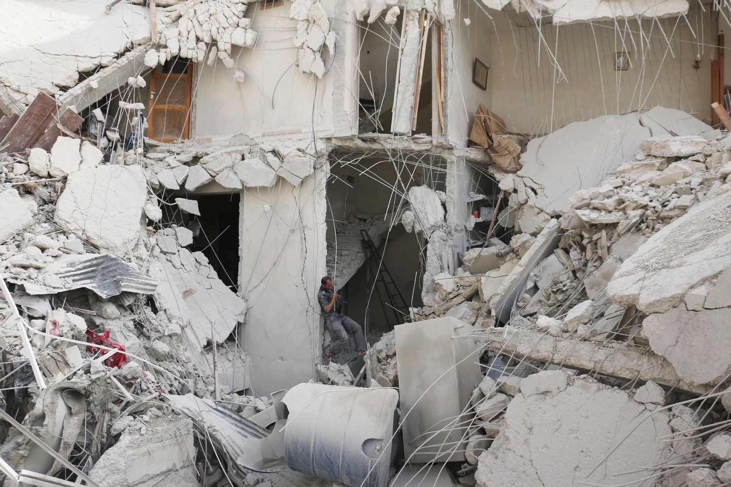 Qatarji linnajagu Aleppos pärast nädala algupoole õhurünnakuid.
