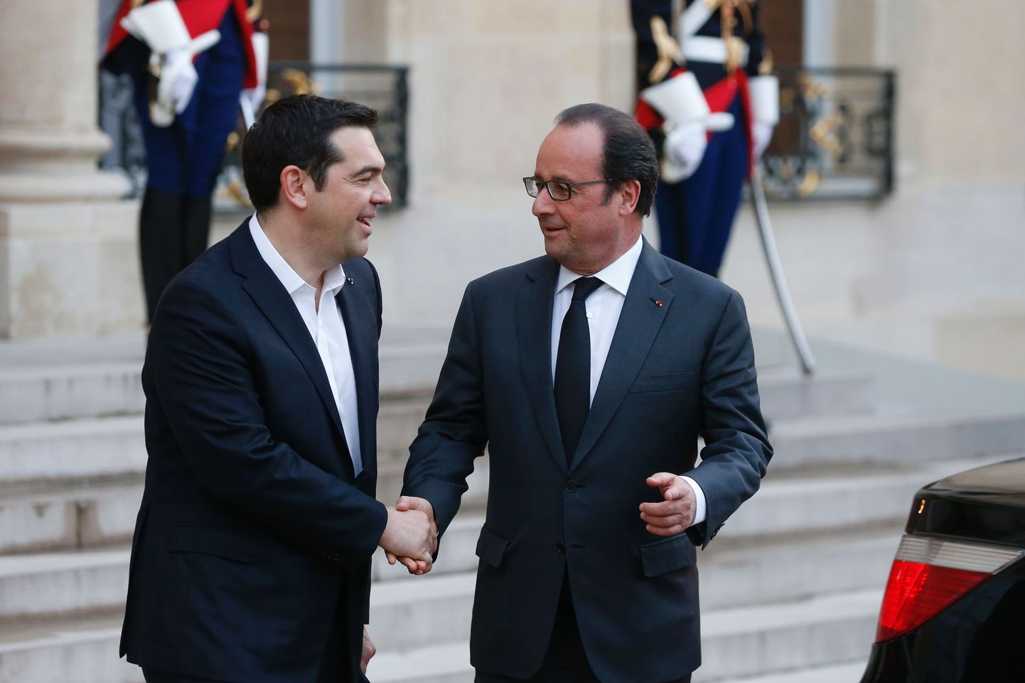 Kreeka peaminister Alexis Tsipras käis Prantsuse presidendi Francois Hollande'ga abipaketist rääkimas.
