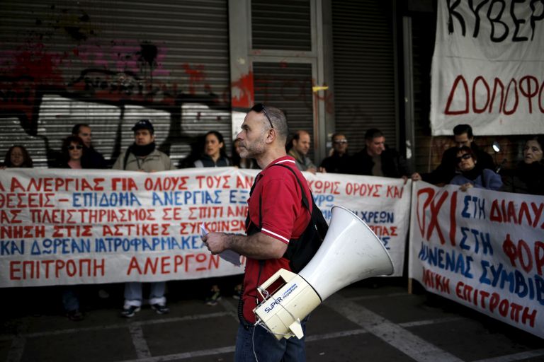 Töötud kreeklased protestimas / Scanpix