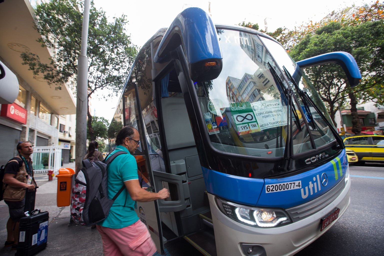 Ajakirjanike transpordiks mõeldud buss Rio olümpial.