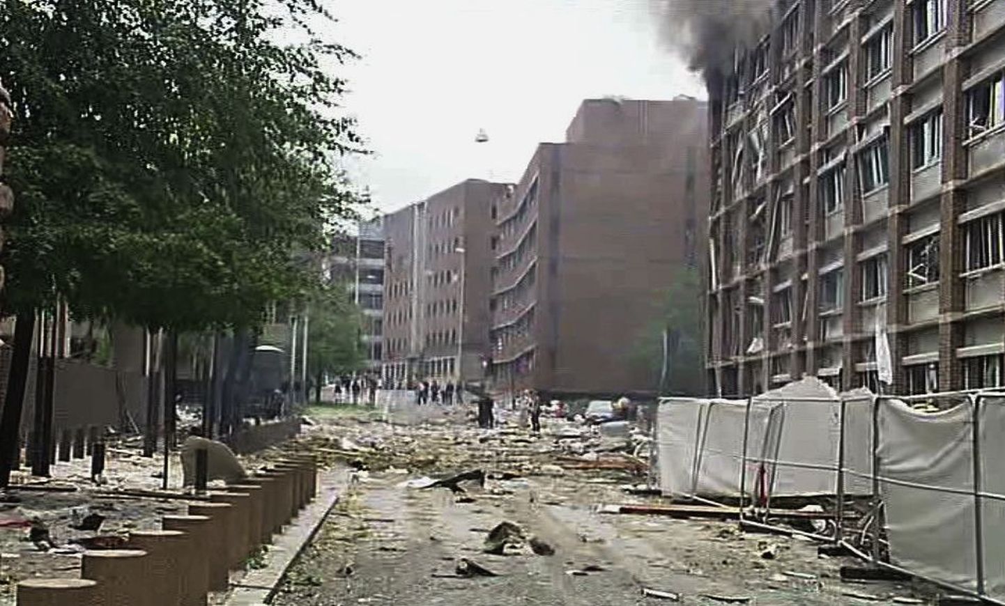 Oslo kesklinnas toimunud plahvatus.
