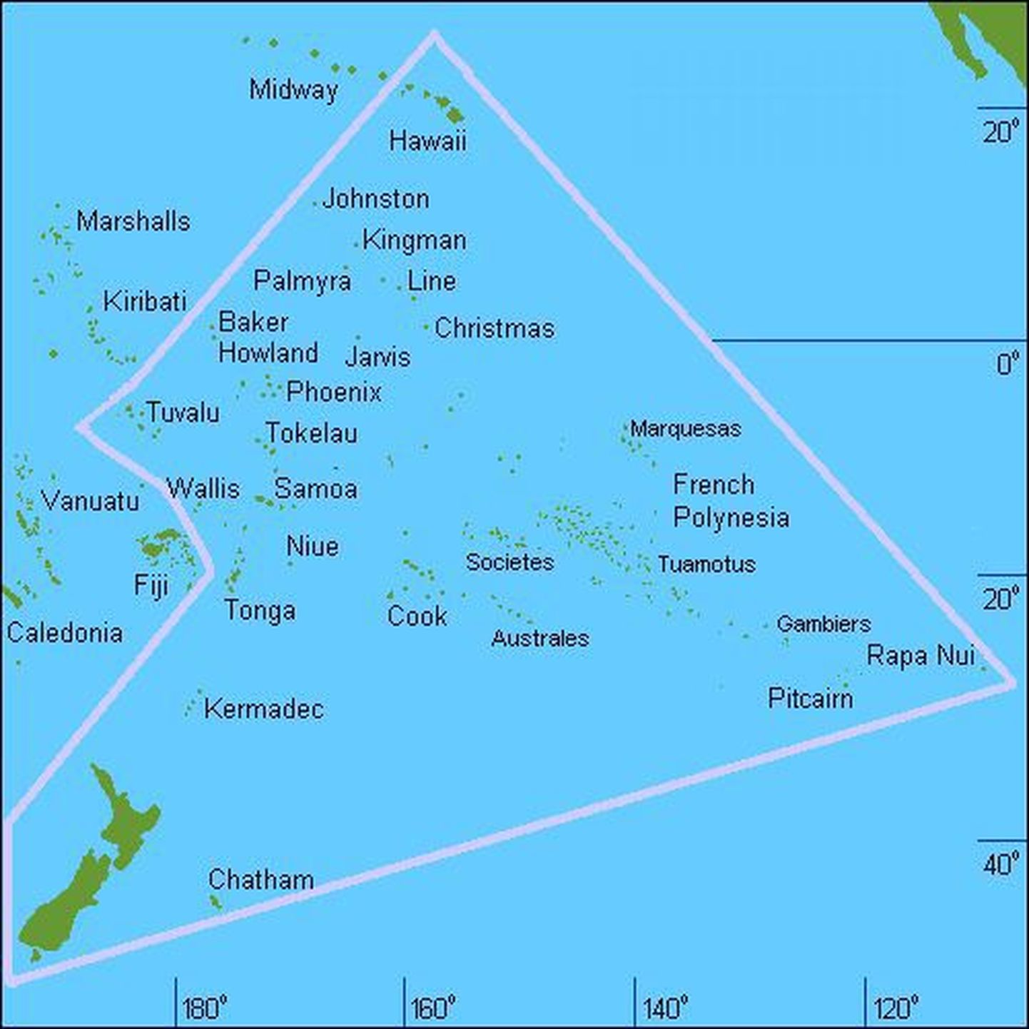Polüneesia saared Vaikses ookeanis.
