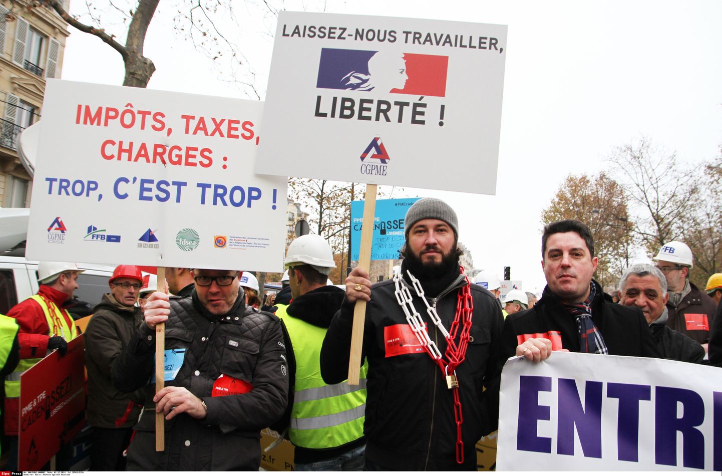 Prantsusmaa tööandjad tulid tänavale valitsuse vastu protestima.