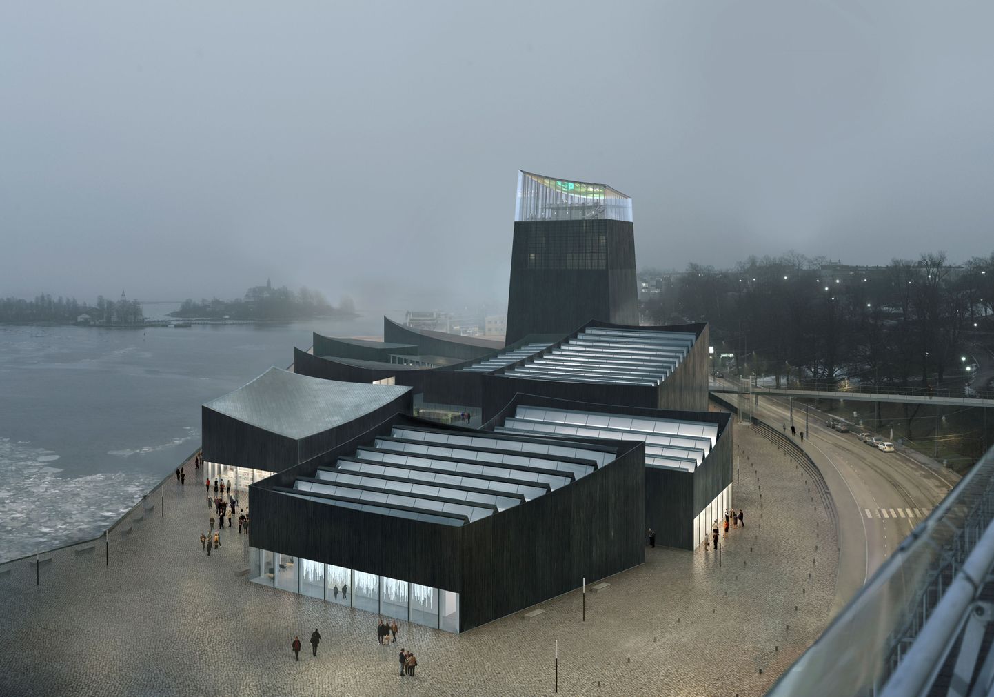 Helsingisse plaanitud Guggenheimi muuseumi kavand.