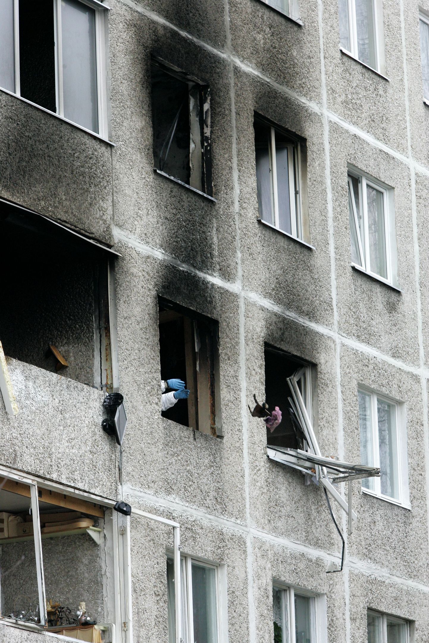Дом на улице Кульднока, в котором произошел взрыв.