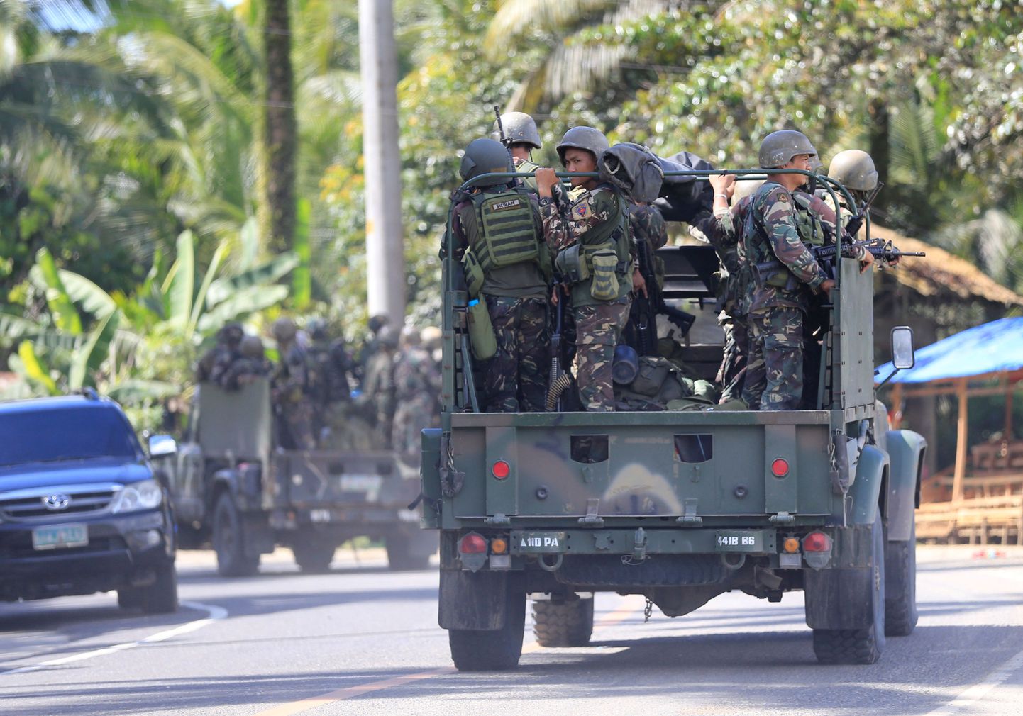 Valitsuseväed liikumas Marawi linna suunas.