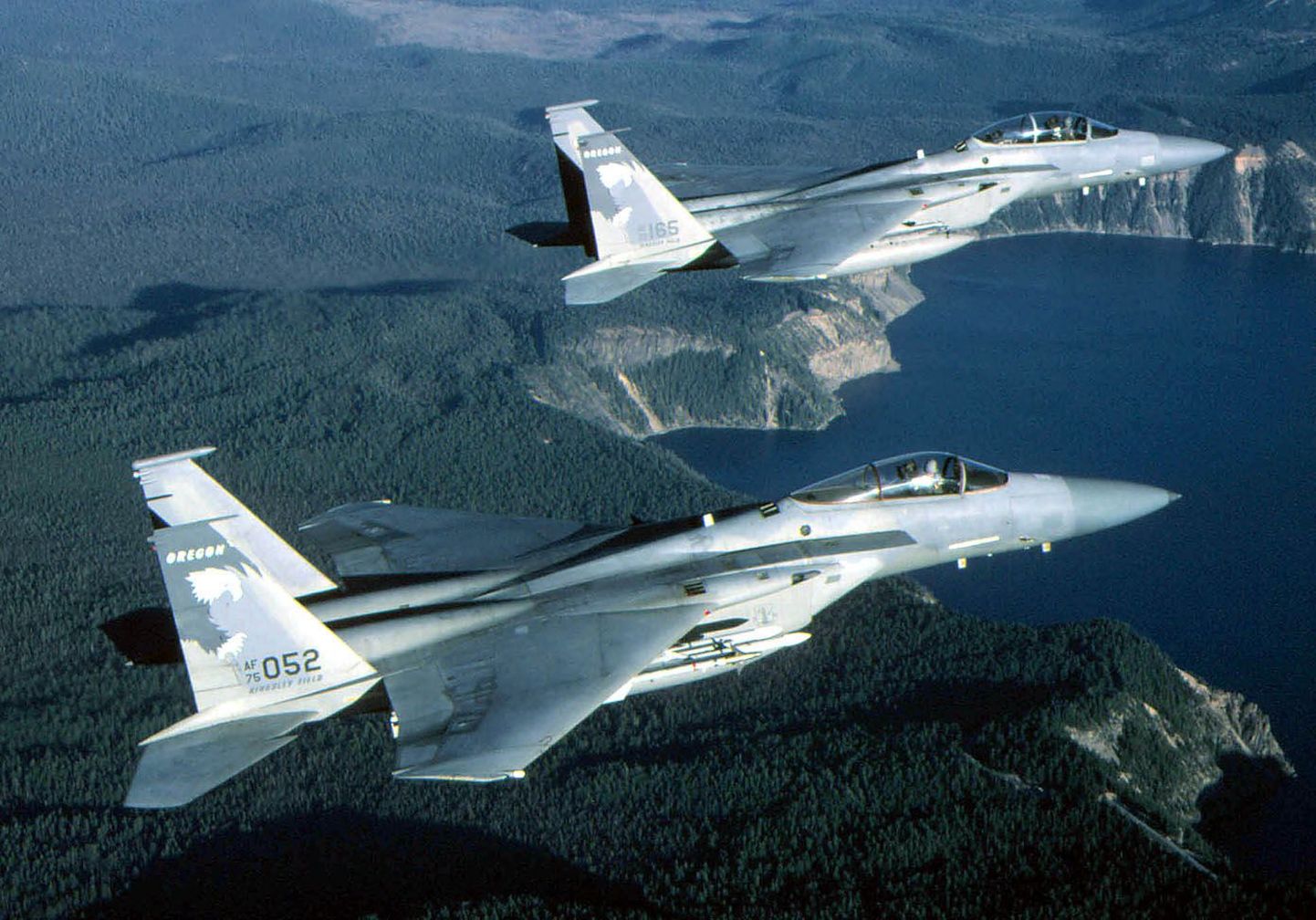 USA õhujõudude taktikalised hävitajad F-15 Eagle.