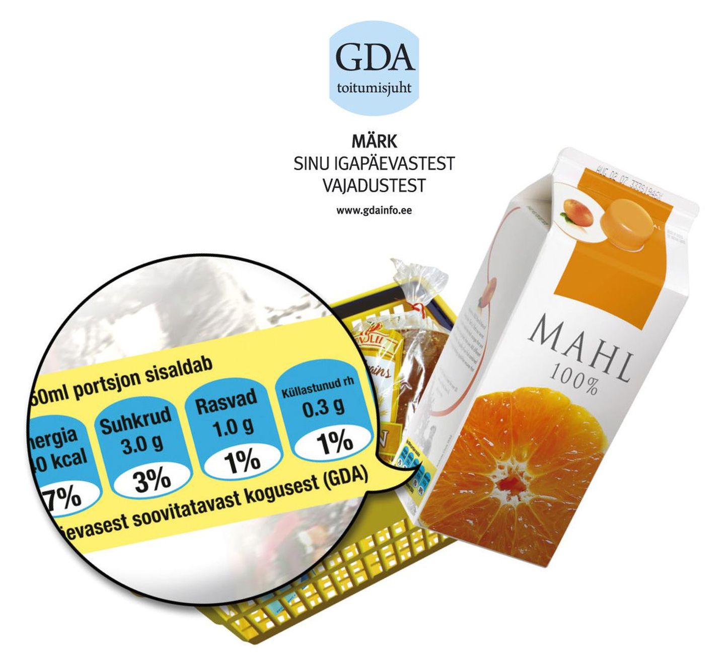 GDA märgistus aitab valida tasakaalustatud ja tervislikku toitu.