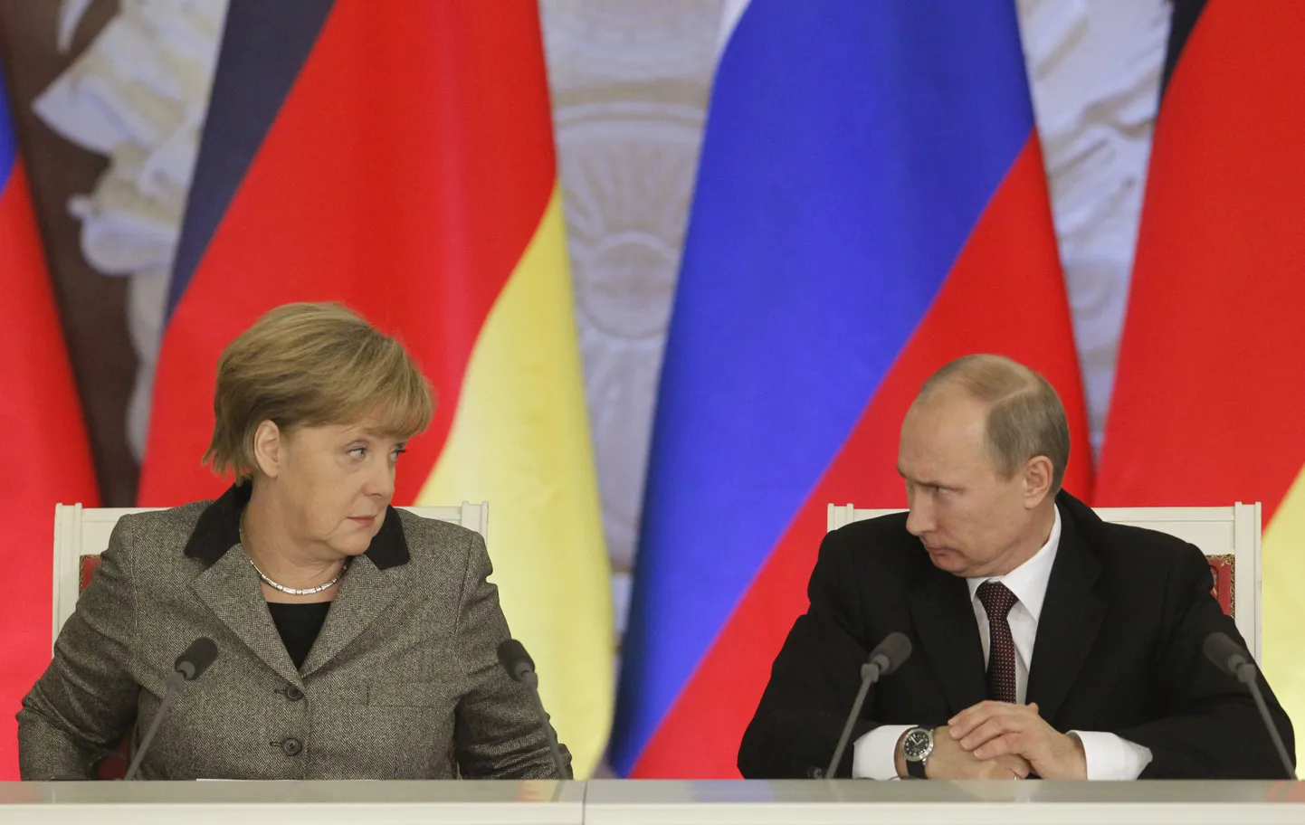 Saksamaa kantsler Angela Merkel ja Venemaa president Vladimir Putin