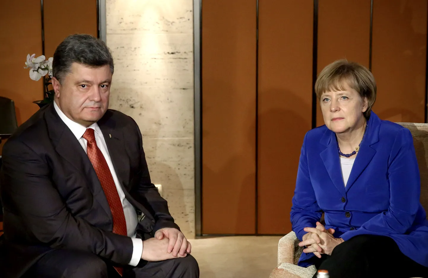 Ukraina president Petro Porošenko ja Saksamaa liidukantsler Angela Merkel