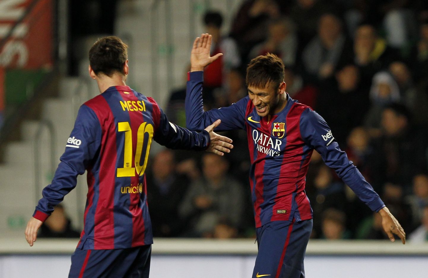 Lionel Messi (vasakul) ja Neymar.