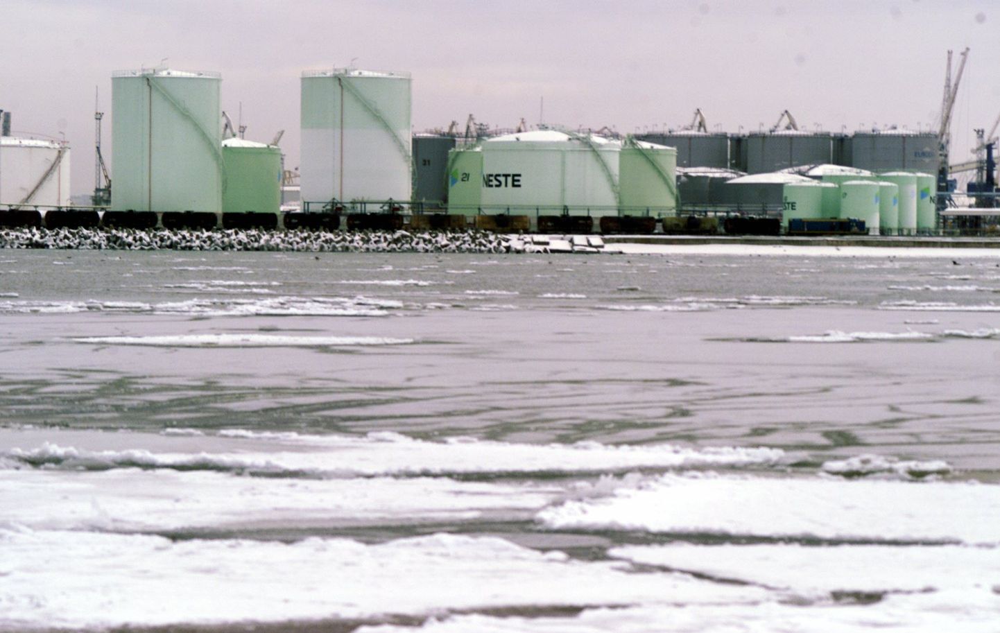 Вид на порт Мууга зимой. Архивное фото.