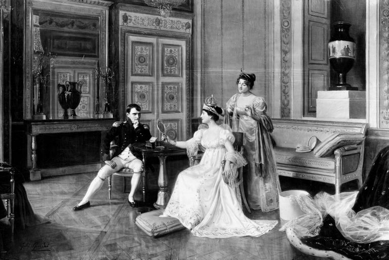Napoleon Bonaparte (1769-1821) and Josephine by Jules Girardet.