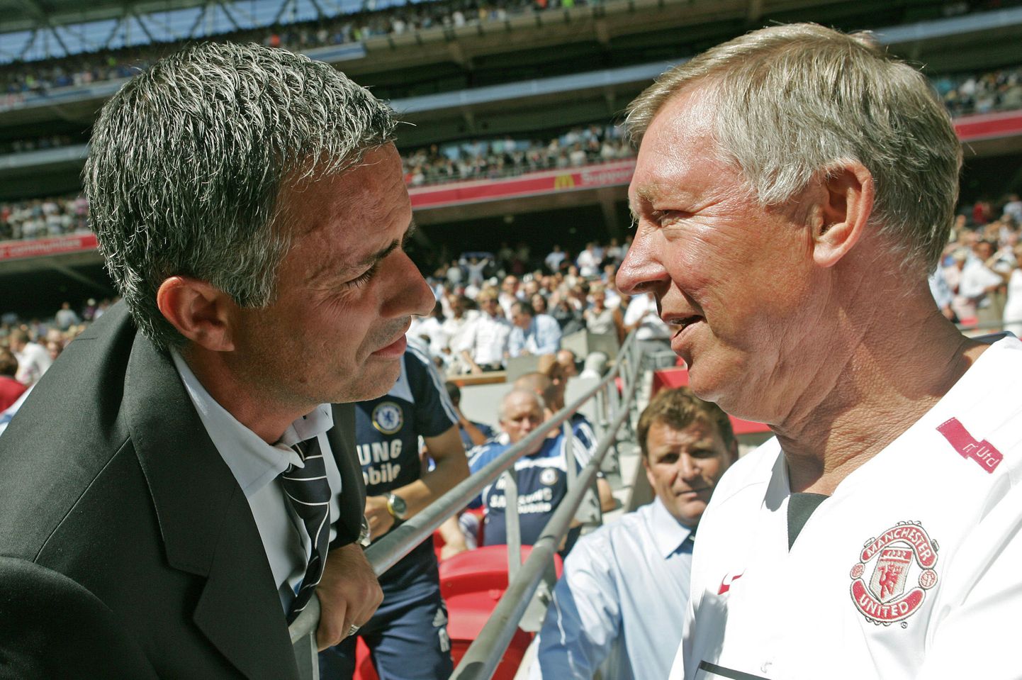 Jose Mourinho (vasakul) ja sir Alex Ferguson.