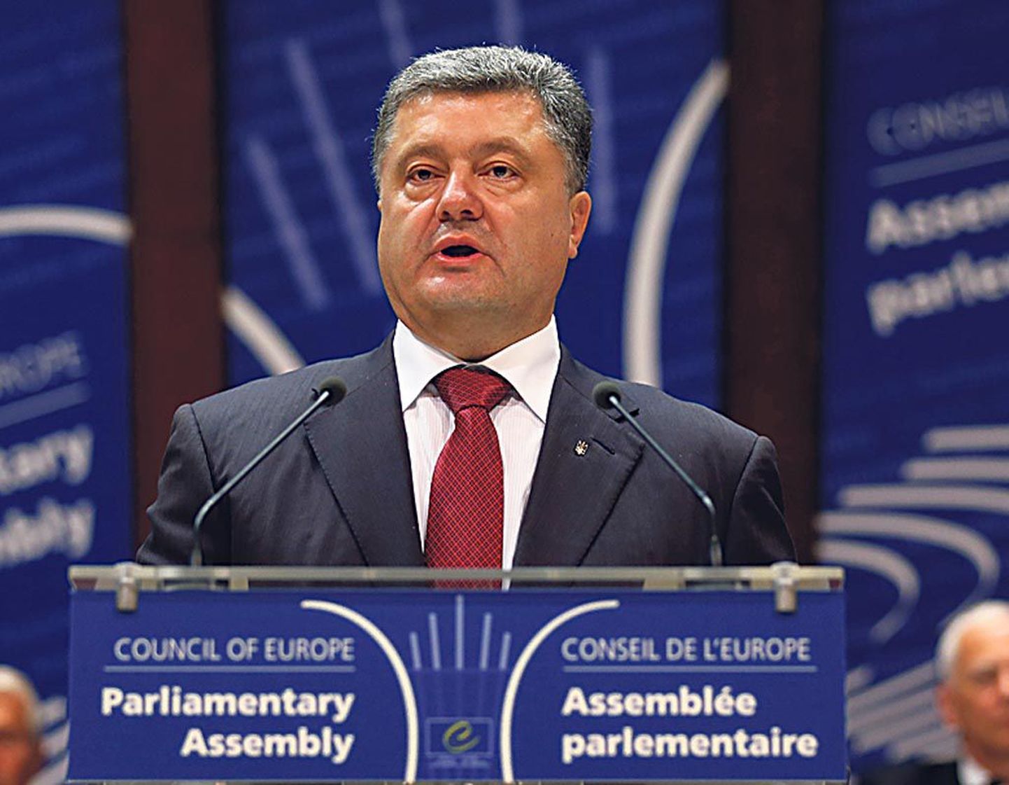Läinud aastal kõneles parlamentaarsel assambleel külalisena Ukraina president Petro Porošenko.