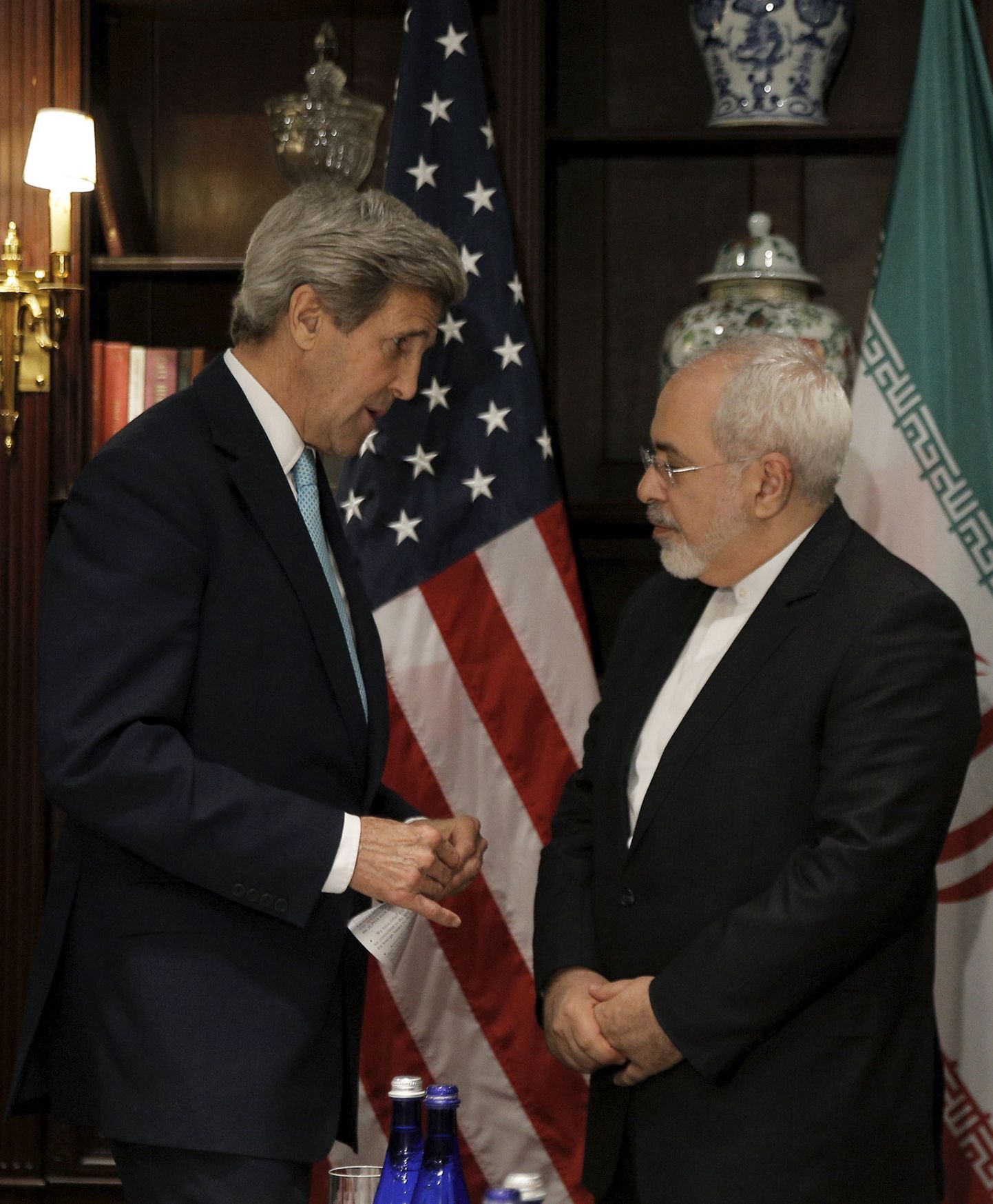 USA välisminister John Kerry ja Iraani välisminister Mohammad Javad Zarif New Yorgis.