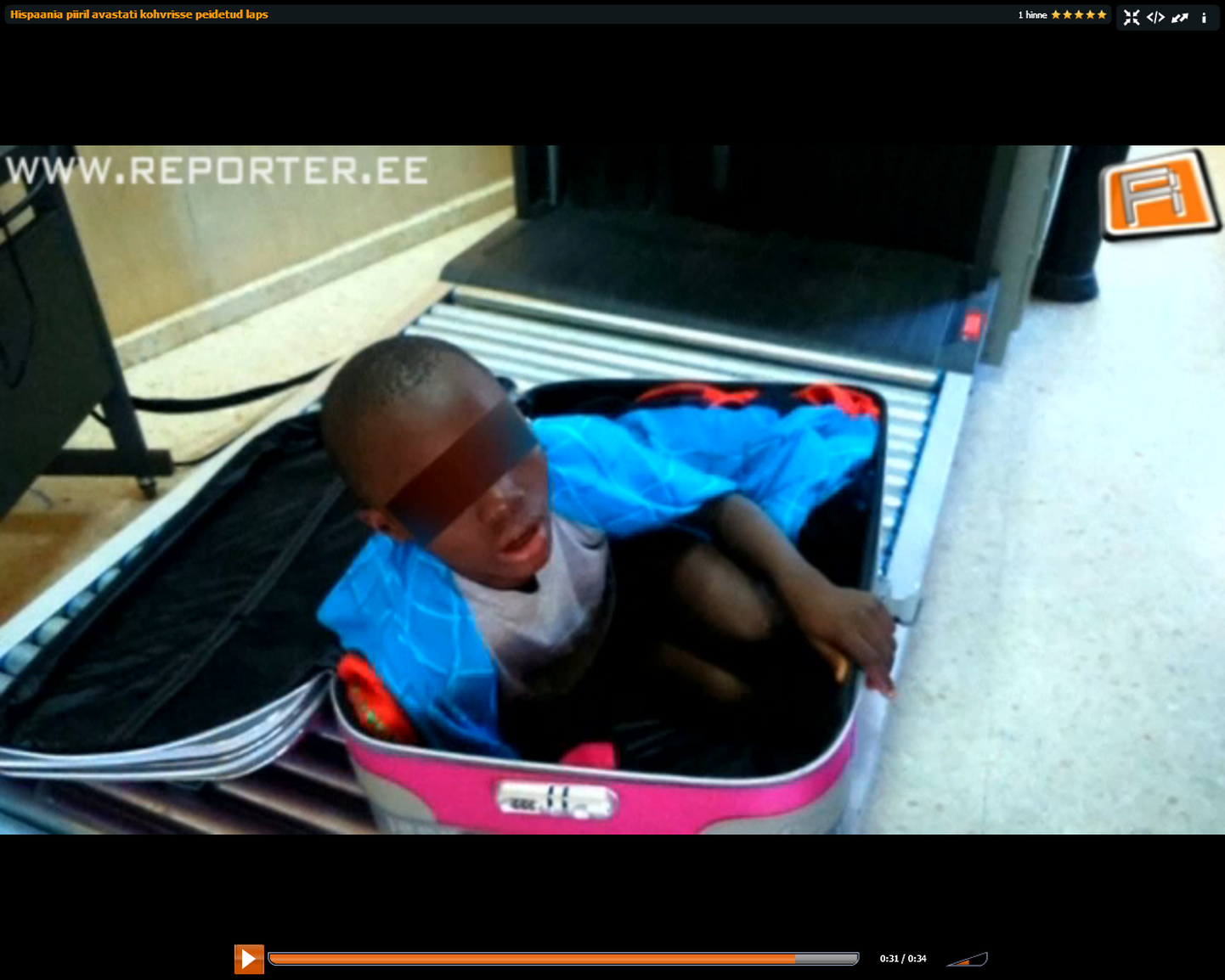 Hispaania piiril avastati kohvrisse peidetud laps